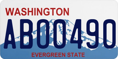 WA license plate ABO0490