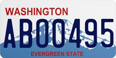 WA license plate ABO0495