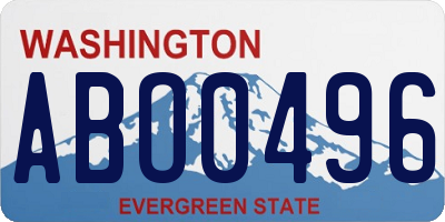 WA license plate ABO0496