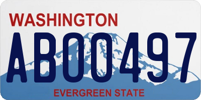 WA license plate ABO0497