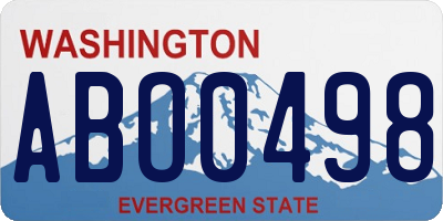 WA license plate ABO0498