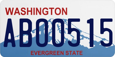 WA license plate ABO0515