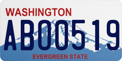 WA license plate ABO0519
