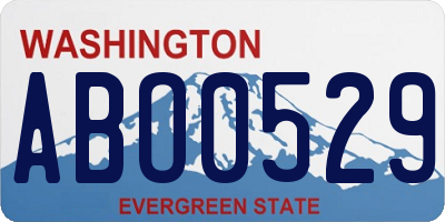 WA license plate ABO0529