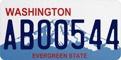 WA license plate ABO0544