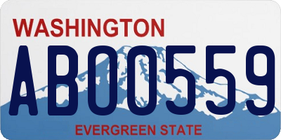 WA license plate ABO0559