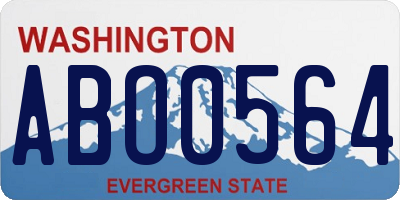 WA license plate ABO0564