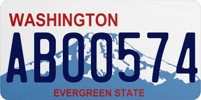 WA license plate ABO0574