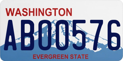 WA license plate ABO0576