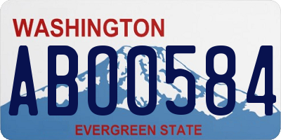 WA license plate ABO0584