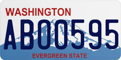 WA license plate ABO0595