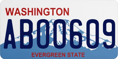 WA license plate ABO0609