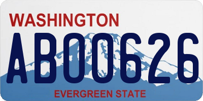 WA license plate ABO0626
