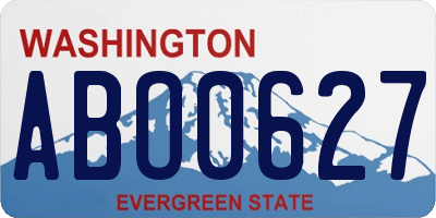 WA license plate ABO0627