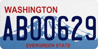 WA license plate ABO0629