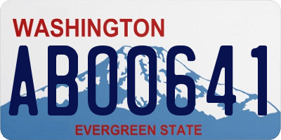 WA license plate ABO0641