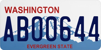 WA license plate ABO0644