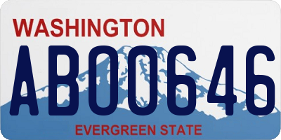 WA license plate ABO0646