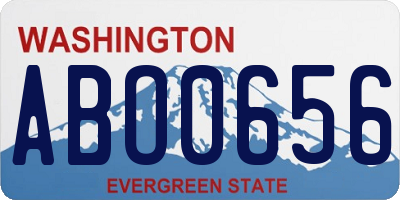 WA license plate ABO0656