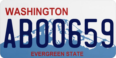 WA license plate ABO0659