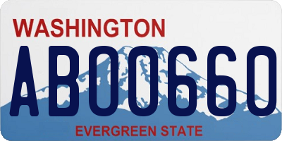 WA license plate ABO0660