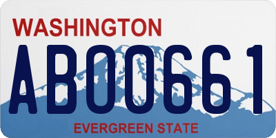 WA license plate ABO0661