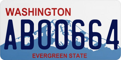 WA license plate ABO0664