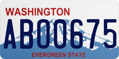 WA license plate ABO0675