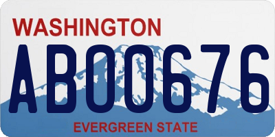 WA license plate ABO0676