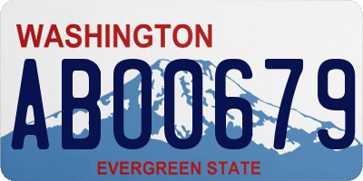 WA license plate ABO0679