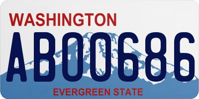 WA license plate ABO0686