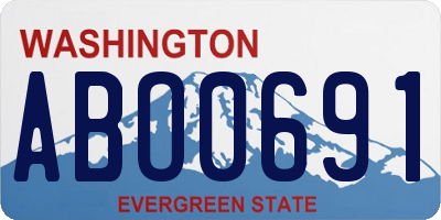 WA license plate ABO0691