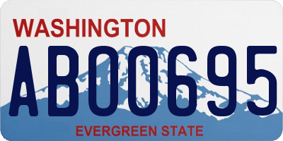 WA license plate ABO0695