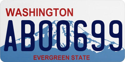 WA license plate ABO0699