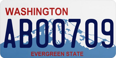 WA license plate ABO0709