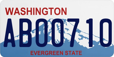 WA license plate ABO0710