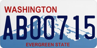 WA license plate ABO0715