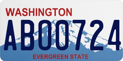 WA license plate ABO0724