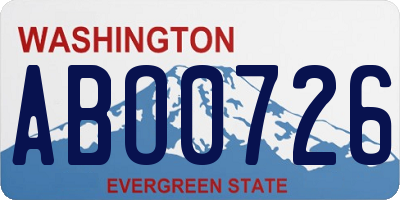 WA license plate ABO0726