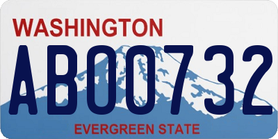 WA license plate ABO0732