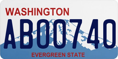 WA license plate ABO0740