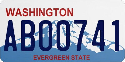 WA license plate ABO0741