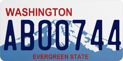 WA license plate ABO0744