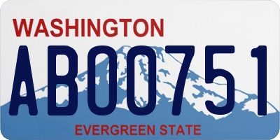 WA license plate ABO0751