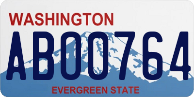 WA license plate ABO0764
