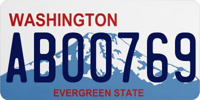 WA license plate ABO0769