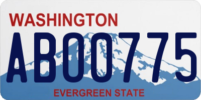 WA license plate ABO0775