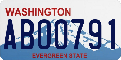 WA license plate ABO0791