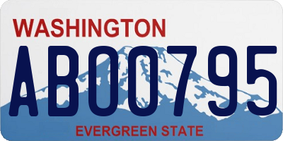 WA license plate ABO0795