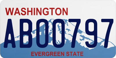 WA license plate ABO0797